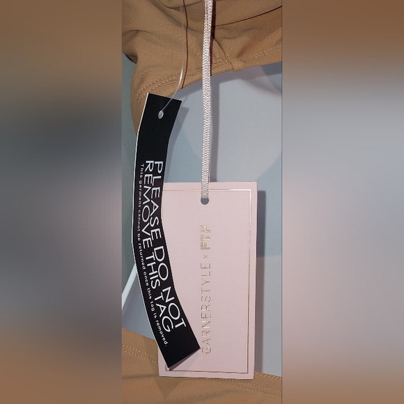 Garnerstyle x FTF VNeck Tan One Piece Swimsuit NWT - Picture 4 of 6